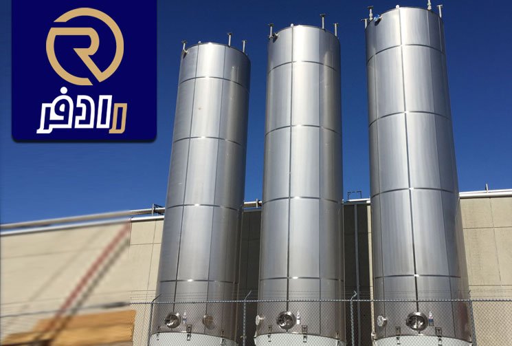 مخازن استیل تولید شده توسط گروه صنایع رادفر